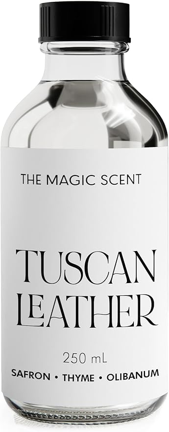 The Magic Scent Tuscan Leather Diffuser Oil - Hotel & Home Luxury Scents - Diffuser Oil Scents for Home Designed for Use in All Diffusers - 8.5 fl oz, 250 mL - Bloomnest