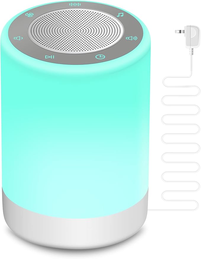 Sound Machine,White Noise Machine for Baby with Night Light, 32 High Fidelity Sounds,Plug in,5 Timers & Memory Feature, Noise Machine for Baby Kids Adults,Home - Bloomnest
