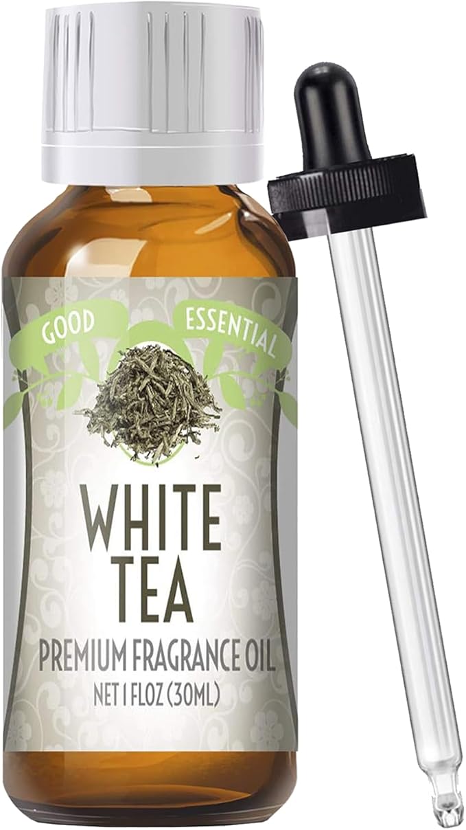 Good Essential Professional White Tea Fragrance Oil 30ml (1 fl oz) for Candles, Soaps, Lotions, Perfumes, Diffusers - White Tea Scented Oil for Soap & Candle Making GoodEssential