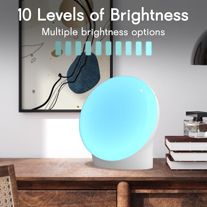 Brown Noise Sound Machine with 30 Soothing Sounds Sleep Machine 12 Colors Night Light White Noise Machine 36 Volume Levels 4 Timers and Memory Function 10 Adjustable Brightness for Baby Adults Kids - Bloomnest
