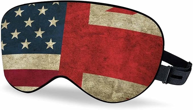 Flag Sleep Mask USA UK American British Flag Men Women Sleep Mask with Adjustable Strap Eye Cover Eye Shade for Travel, Nap,Meditation - Bloomnest