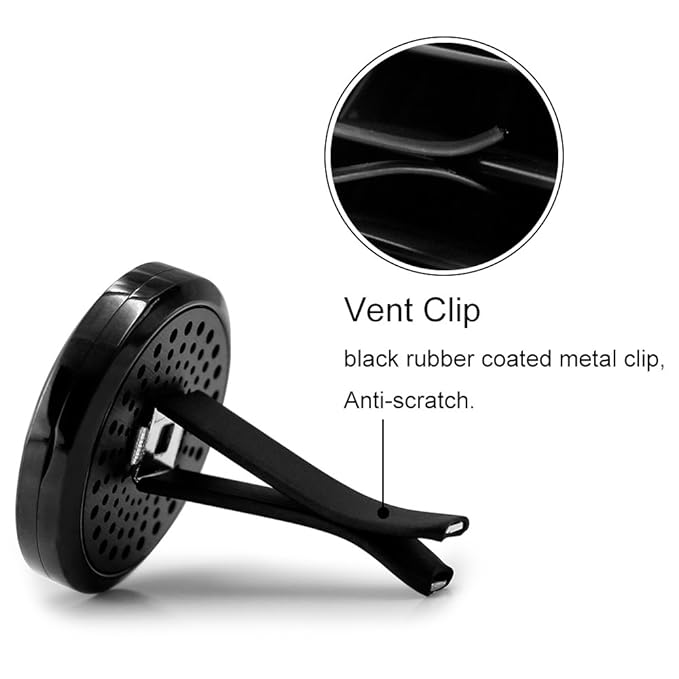 Car Air Freshener Vent Clip - 2PCS 30mm Black Car Essential Oil Diffuser Vent Clips for Home Office Room with 12 Felt Pads Mother's Day, Birthday Gift for Women & Men - Bloomnest
