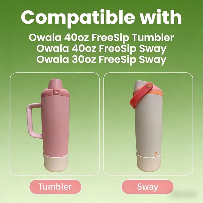 Silicone Boots Compatible with Owala 30oz & 40oz FreeSip Sway Bottles – Non-Slip, Scratch-Resistant Protective Sleeve KPWIN
