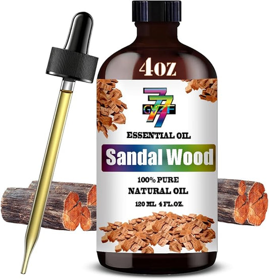 Sandalwood Essential Oil (4 oz/120 ml) — Sandalwood Oils for Aromatherapy, diffusers, humidifiers, Home fragrances, DIY Skincare, soap Making, DIY Candle, Relaxation, Yoga, and Meditation GV77ZFESSENTIALOILBUYNOW
