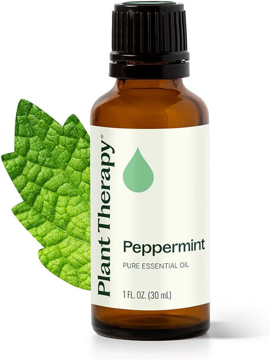 Plant Therapy Peppermint Essential Oil 30 mL (1 oz) 100% Pure, Undiluted, Natural Aromatherapy for Diffuser & Topical Use, Relaxation, Digestion, Respiratory, & Massage, Peppermint Oil for Skin & Hair PlantTherapy