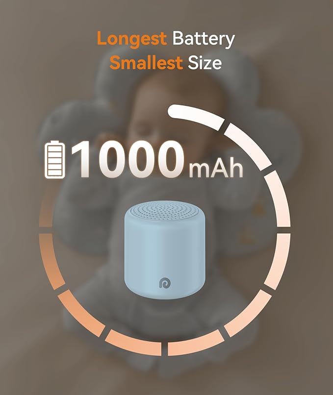 Dreamegg Portable White Noise Machine - Travel Sound Machine for Sleep, Features Powerful Battery, Egg-Sized, 16 Nature Sounds, Timer, Sound Machine for Baby Adults Office Privacy Home Gift (Ocean)