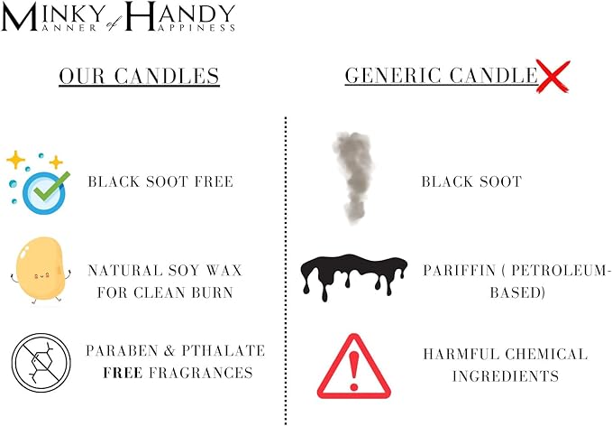 Hand Poured Soy Candles for Home Scented - Large 2 Wick White Jar Candle - Amber Cinamon Vanilla - Highly Scented - Long Lasting - Bloomnest