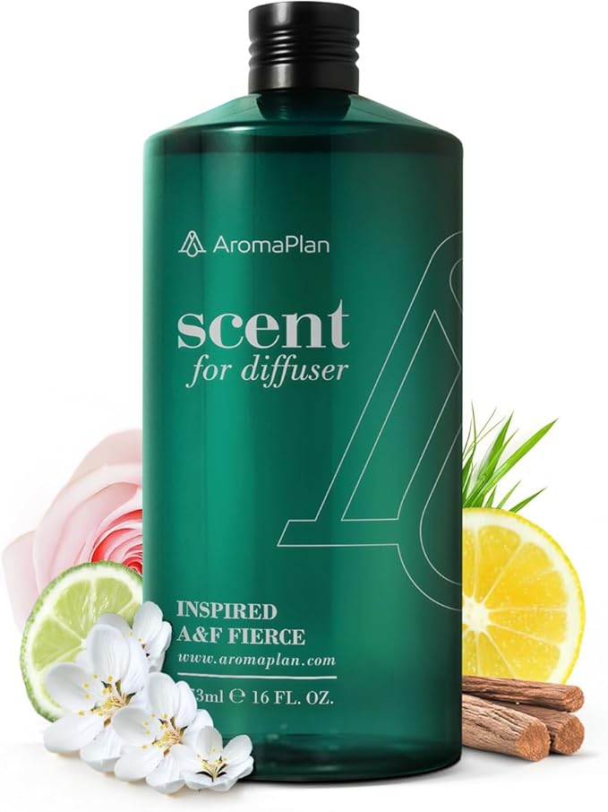AromaPlan Hotel Scents Inspired by A+F Fierce 16 Fl Oz (473ml), Home Luxury Aroma & Hotel Diffuser Oil- Hotel Diffuser Oil for Aromatherapy- USA Made, Bigger Bottle, Bolder Aroma & Longer Lasting - Bloomnest