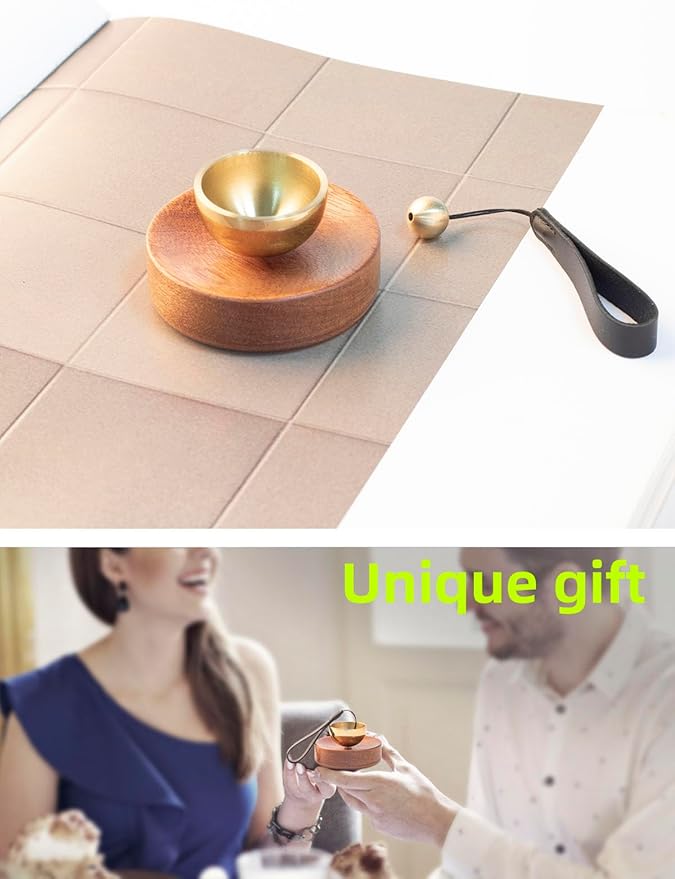 Portable Mini Singing Bowl Set | Beautiful sound and look | Little Tibetan Singing Bowl Set | Easy To Play | Chakra therapy, hand beaten | Creates Beautiful Sound for Healing - Bloomnest