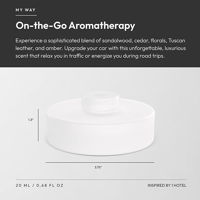 Aroma360 - Smart Car Diffuser Oil - My Way - Premium Car Air Freshener Cartridge - Lush Sandalwood, Virginia Cedar & Iris - Essential Oils - Vegan - Aromatherapy - Cars, Trucks, SUVs, RVs & More - Bloomnest