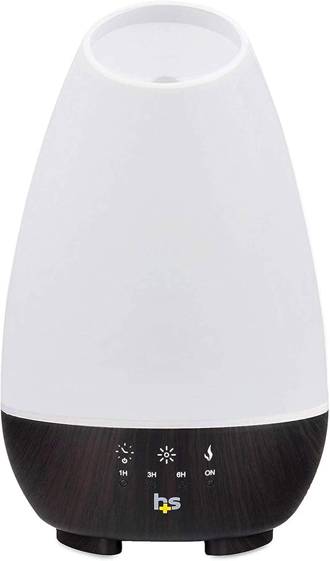 HealthSmart Essential Oil Diffuser, 500ML, Large Room Coverage | Adjustable Timer | Multiple Mist Modes | 7 LED Colors | Pack of 2 - Bloomnest