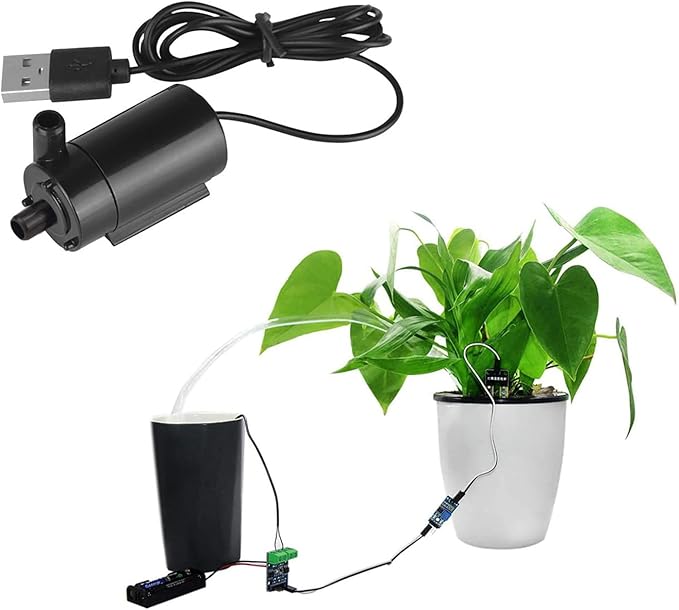 3PCS DC 3-5V USB Micro Submersible Mini Water Pump,Small Aquarium Pump for Fish Tank Aquariums Pond Fountain Hydroponics Garden (Black) - Bloomnest
