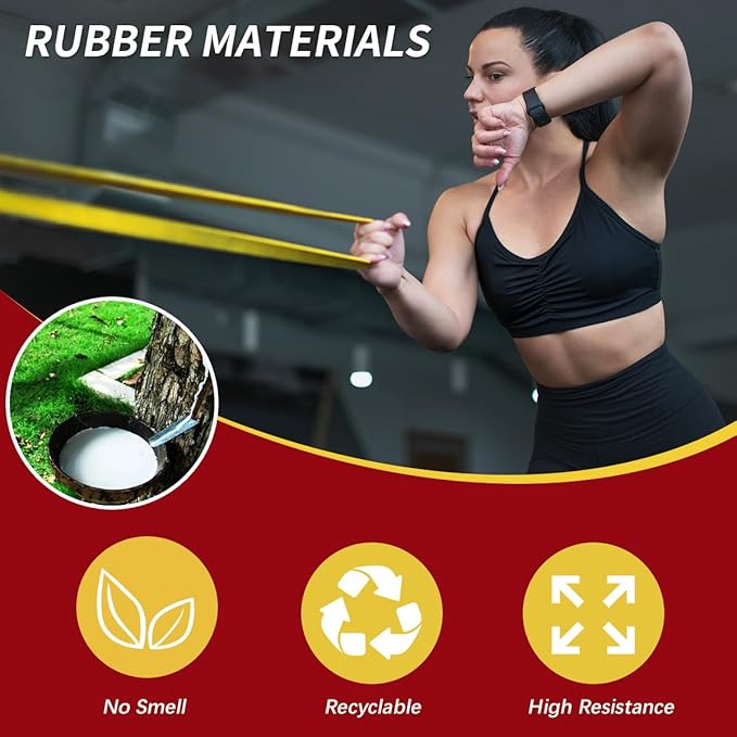 WHATAFIT Resistance Bands, Pull Up Assistance Bands, Exercise Bands, Workout Bands Set for Men and Women Home Fitness, Body Stretching, Strength Training, Physical Therapy - Bloomnest