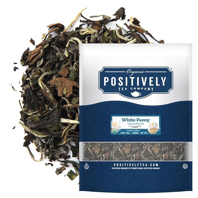 Organic Positively Tea Company, White Peony White Tea, Loose Leaf, 16 Ounce - Bloomnest