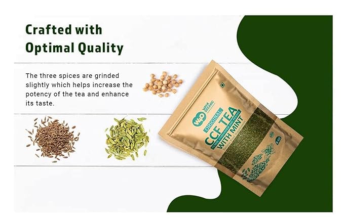 CCF Tea (Cumin, Coriander, Fennel) with Mint - Digestive Tea to Support Natural Detoxification 8 Ounces (Pack of 1) - Bloomnest