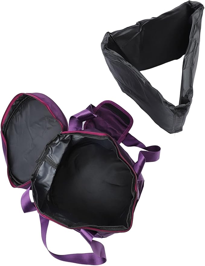 Singing Bowl Carry Case, Dual Zipper Crystal Singing Bowl Bag with 2 External Pocket, Singing Bowl Case Organizer with Handle for Traveling Storage (10in #2) - Bloomnest