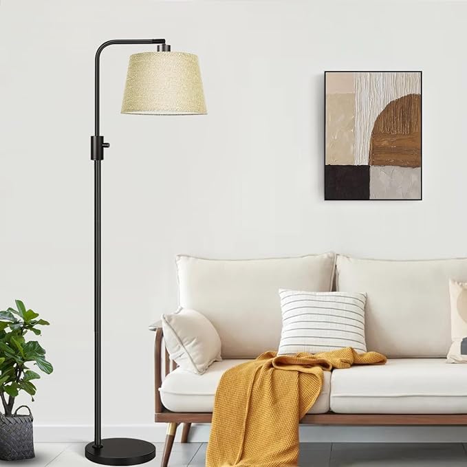 Nintiue Dimmable Floor Lamp, 1000 LM LED Edison Bulb Included, Arc Floor Lamps for Living Room Modern Standing Lamp Tall Lamps for Living Room Bedroom-Champagne - Bloomnest