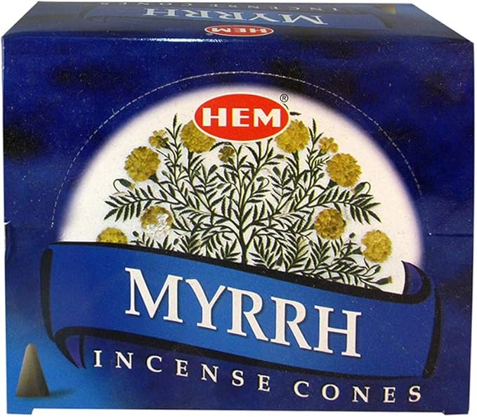 Myrrh Incense Cones and Cone Incense Burner Bundle Insence Insense Hem Incense TRUMIRI