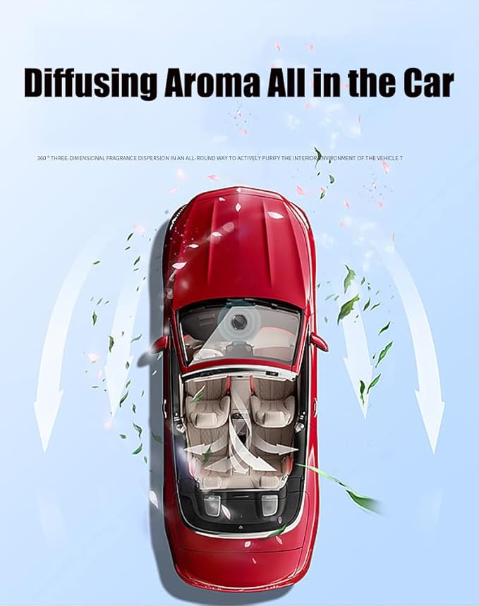 Solar Energy Powered Car Air Freshener Essential Oil Car Diffuser Perfume Scent Fragrance Air Purifier Rotating Relieve Fatigue Aromatherapy Diffuser for Car Home Office Decoration Gifts - Bloomnest