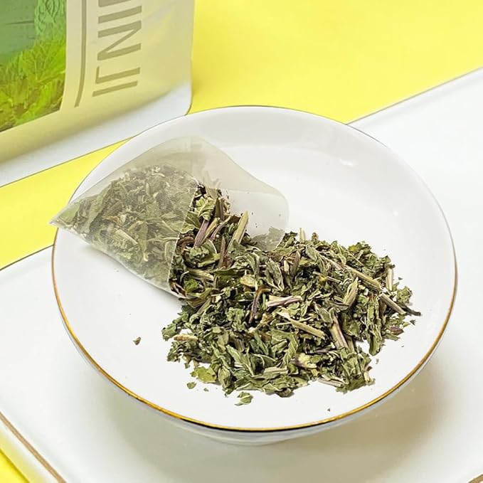 XIEJINJI Spearmint Tea Bags, 40 Count - 100% Pure Spearmint Leaves, Antioxidant-Rich, Supports Digestion, Refreshing & Soothing - Bloomnest