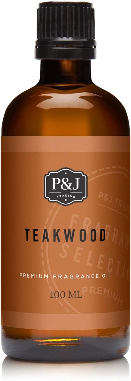 P&J Fragrance Oil - Teakwood 100ml - Candle Scents, Soap Scents, Diffuser Oil Scents PJTrading