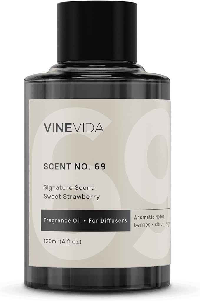 VINEVIDA [4 Fl Oz] Sweet Strawberry Fragrance Oil for Cold Air Diffusers, Essential Oils for Diffuser Oil Refill & Air Freshener Room Spray - Bloomnest