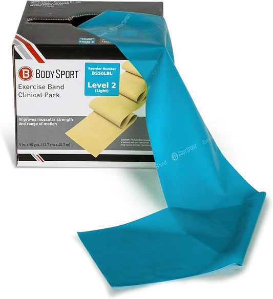 Body Sport Exercise Bands - Resistance Bands in 50 yard Rolls for Fitness, Stretching, or Physical Therapy - Bloomnest