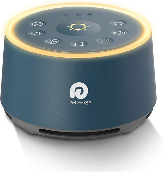 Dreamegg D1 Sound Machine - White Noise Machine with Baby Night Light for Sleeping, High Fidelity Sounds, Timer & Memory Feature, Sound Machine for Baby Adults, Home, Office, Travel (Navy Blue) - Bloomnest