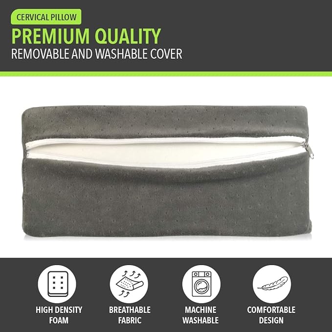 Lumia Wellness Cervical Wedge Pillow - Tension Muscle Relief & Relaxer, Contoured Support for Neck & Shoulder - Bloomnest