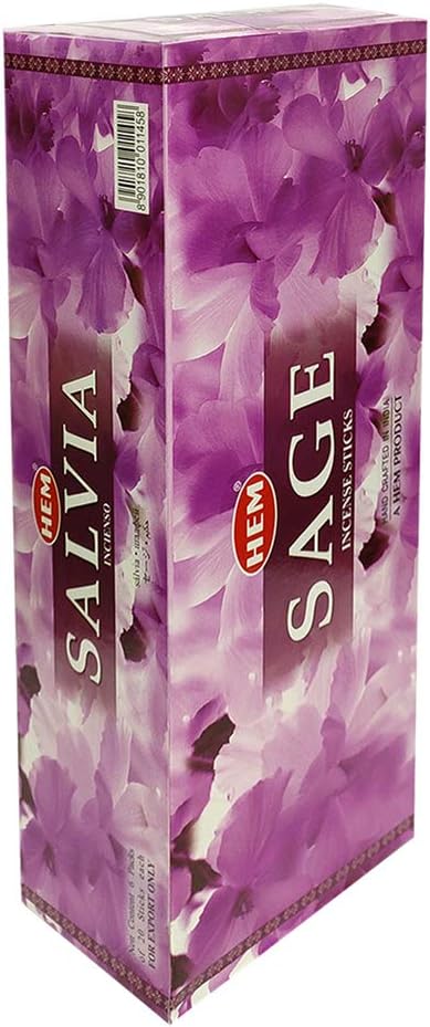 TRUMIRI Sage Incense Sticks & Holder Bundle: 120 Sticks (6 Packets of 20), 1 Holder TRUMIRI