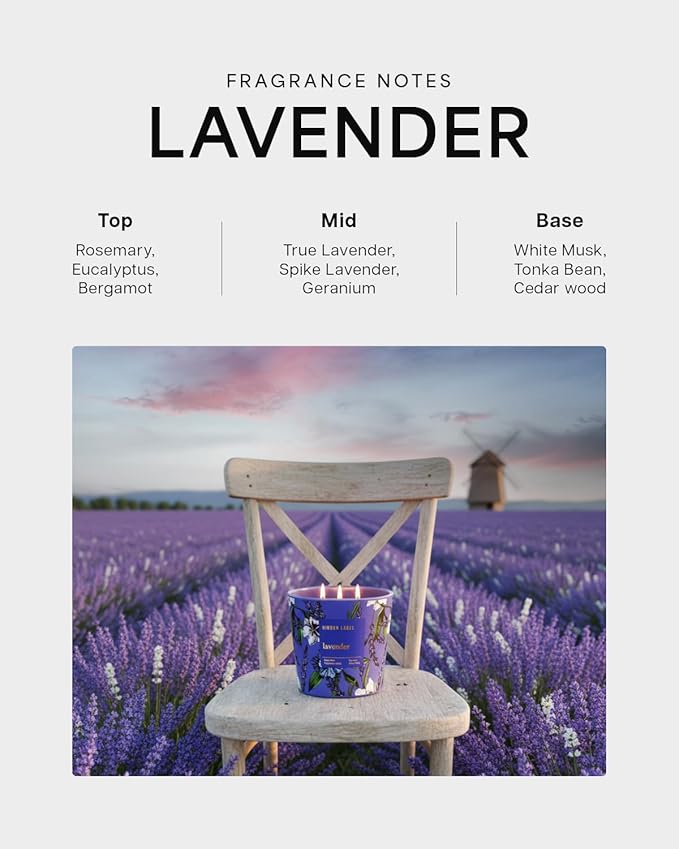 Extra Large Candles, Lavender Candle for Home Scented, 30oz Natural Soy Wax, 3 Wick Large Candle, 100 Hours Clean Burn | Non Toxic | Aromatherapy for Home Decor,Stress Relief,SPA, Relaxation - Bloomnest