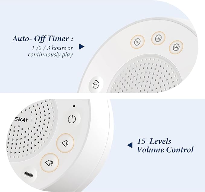 Housbay Glows White Noise Sound Machine, 31 Soothing Sounds, Colored NightLight for Kids & Baby, Small Travel Sleep Machine & Noise Canceling for Sleeping, Relaxation - Bloomnest