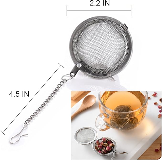 5PCS Tea Infuser, Upgraded Tea Strainer, Premium Tea Infusers for Loose Tea, Tea Steeper, Tea Ball for Tea Flavoring Herbal Spices Seasonings