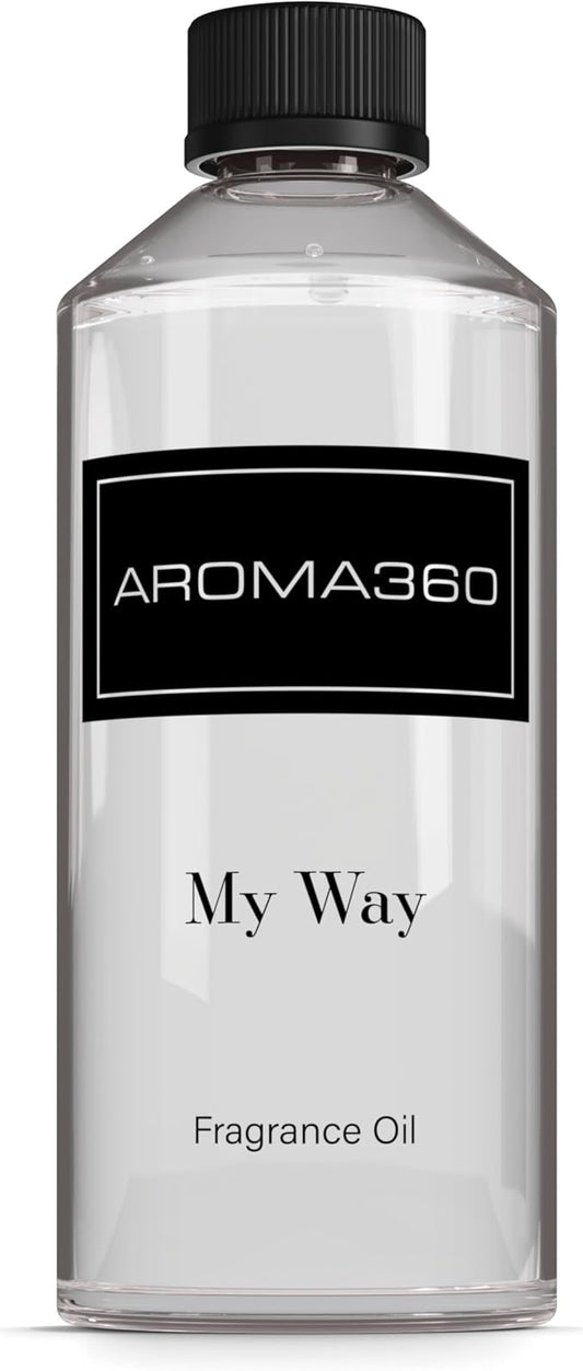 Aroma360 - My Way Fragrance Oil Blend | Hotel Inspired for Luxury Essential Oil Diffusers | Aromatherapy Scent Diffuser Oil | Lush Sandalwood, Warm Cedar, and Delicate Florals. - 500ML - Bloomnest