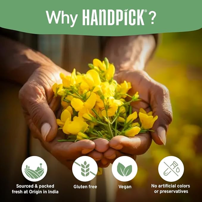 HANDPICK, Senna Tea Bags (50 Count) Non-GMO, Caffeine Free, Senna Leaves- Mild Taste | Premium Round Eco-conscious Tea Bags - Bloomnest