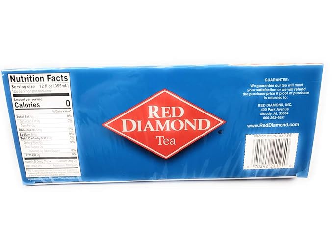 Red Diamond All Natural Iced Tea Bags Gallon Size, 12 Count (1) - Bloomnest