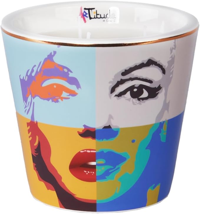 Scented Candle | Eco-Friendly Soy Blend Wax | Luxury Candles | Perfect for Gifting | Perfect for Home Décor | 14oz | 10cm Tall | Approx Burn Time - 80 Hours (Arte Pop, 10cm) - Bloomnest