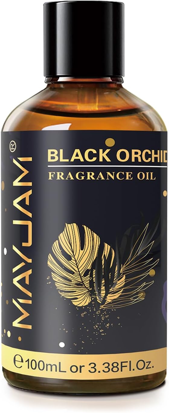 MAYJAM 100ML/3.38FL.OZ Black Orchid Fragrance Oils with Glass Dropper, Essential Oils for Diffusers for Home, Long Lasting Scented Oils for Diffusers Soap Candle Making - Bloomnest