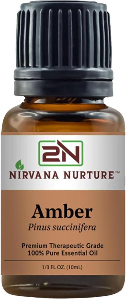 Amber Essential Oil,100% Pure Undiluted, Aromatherapy Oil for Diffuser, Hair & Skin Care NirvanaNurture