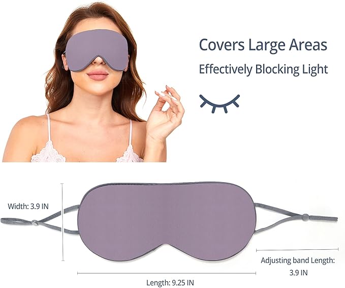 Sleeping Mask 2 Pack, Warm, Cool Double-Sided Use of Sleep Mask, Super Soft Blindfold with Adjustable Strap, Block Out Light, Comfort Sleep Eye Mask for Travel Meditation Nap - Bloomnest