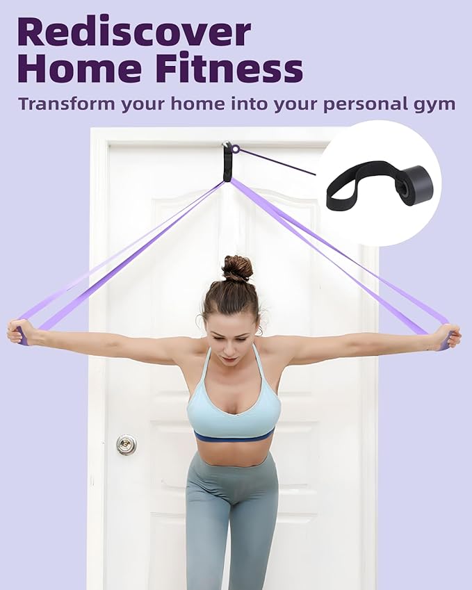 Pull Up Bands, Fitense Resistance Bands Set with Door Anchor, Stretching Assist Band, Portable Exercise, Muscle Training, Physical Therapy, Exercise Workout Bands for Working Out for Women - Bloomnest