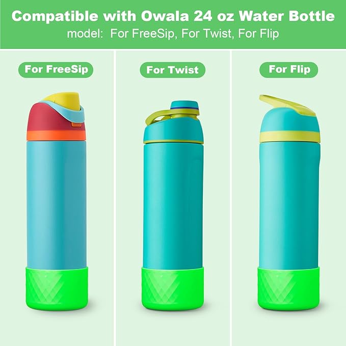 Silicone Boot for Owala Water Bottle 24 oz 32 oz 40 oz, Anti-Slip Protective Sleeve for FreeSip/Twist/Flip Stainless Steel Water Bottles Accessories BEONSKY
