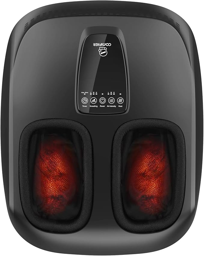 COMFIER Foot Massager with Heat,Rolling Compression Shiatu Feet Massage,Gifts for Men,Wen, Machine for Circulation,Neuropathy Pain,Plantar Fasciitis,Fits Foot Size up to 13” - Bloomnest