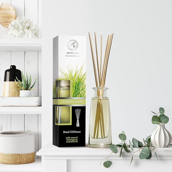 Lemongrass Oil Diffuser - Scented Reed Diffuser - Alcohol Free - Gift Set - Best for Aromatherapy - Room Air Freshener - Bloomnest