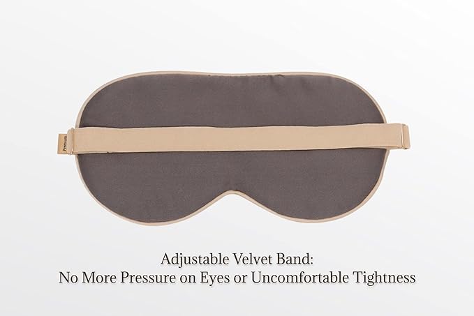 Premium 25 Momme Mulberry Silk Eye Mask for Sleeping (Champagne) - Bloomnest
