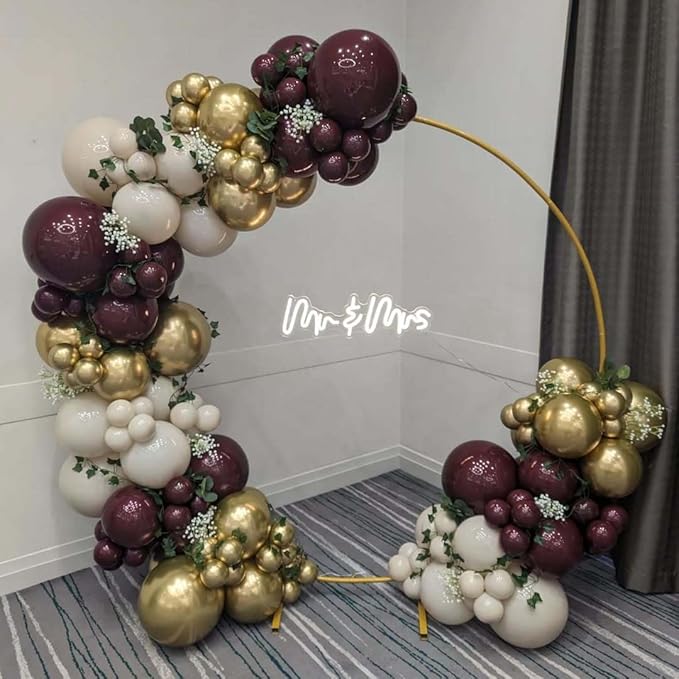 150Pcs Burgundy Balloon Garland Arch Kit - Birthday Party Decorations with Metallic Rose Gold Maroon White Gold Balloons for Baby Shower Valentines Day Bridal Shower Wedding Prom Decorations - Bloomnest
