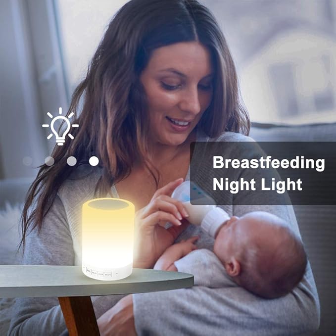 Elecstars Touch Bedside Lamp - with Bluetooth Speaker, Dimmable Color Night Light, Outdoor Table Lamp with Smart Touch Control, Best Gift for Men Women Teens Kids Children Sleeping Aid - Bloomnest
