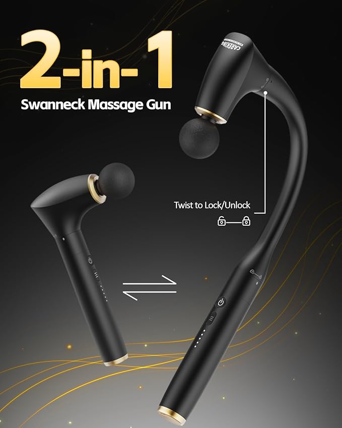 2-in-1 Detachable Percussion Massage Gun with Extension Handle, Back Massager for Pain Relief Deep Tissue Muscle Massager for Arm Shoulder Lower Back Thigh Waist, Gifts for Women, FSA-HSA Eligible - Bloomnest
