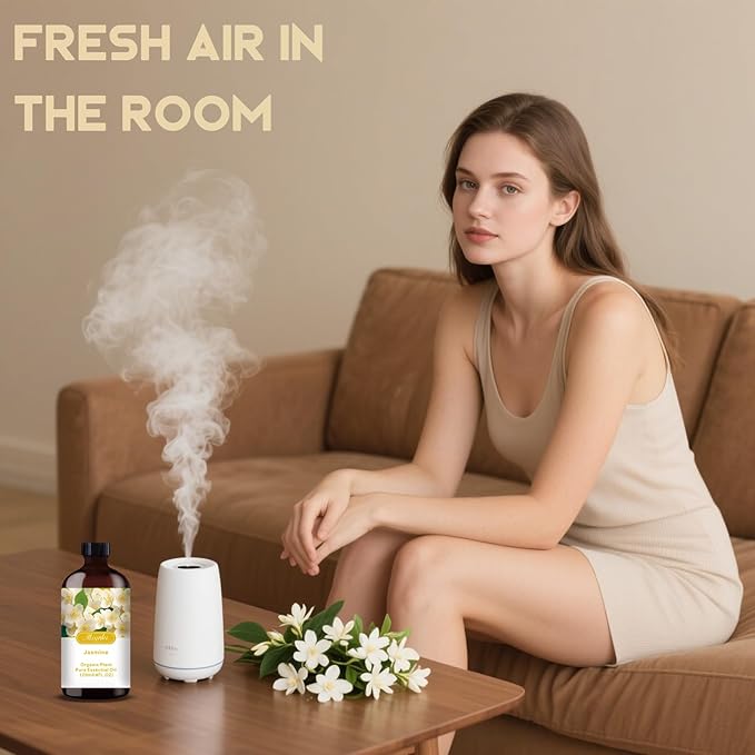 Jasmine Essential Oil-Jasmine Fragrance Oil 4.33oz (130ml)-100% Pure Natural Scent for Diffusers, Candles, Soap Making & Aromatherapy-Relaxing Home & Gift Essential Oil for Bath, Massage - Bloomnest
