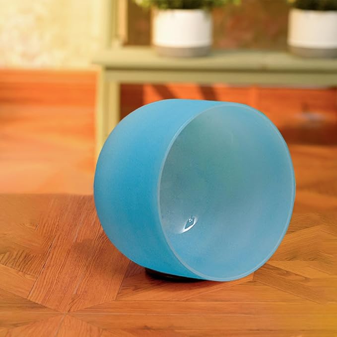 Hye-eun Color Crystal Singing Bowl Set of 2 PCS 8-10inch 432 Hz 8"G Blue 10"C Pink Sound Meditation Mutual Attraction Chakra Bowls with Carry Case for Yoga Sound Healing Energy Vibration - Bloomnest